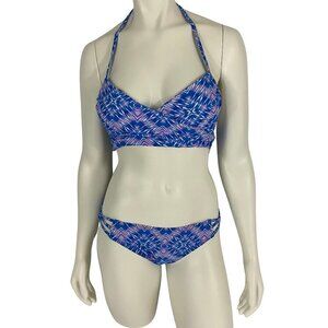 Sundazed 2-Piece Bikini Indigo & Blue Sz 32D Halter Top - Sz L 30 in. Bottom NWT